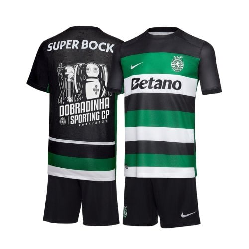 Conjunto Infantil - Sporting Principal 24/25 - Edición Dobradinha
