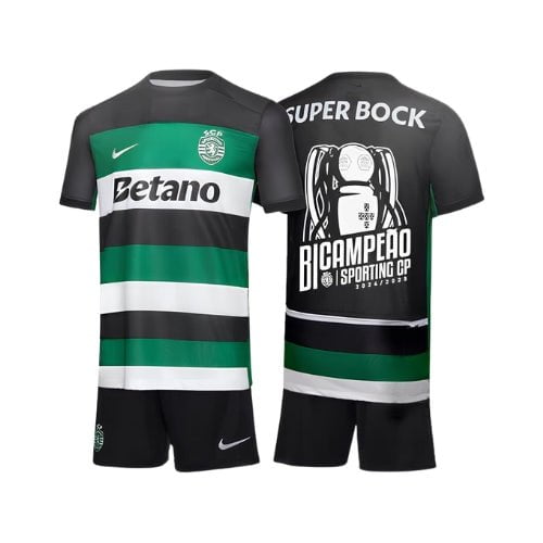 Kit de Niño - Sporting Principal 24/25 - Edición Bicampeón